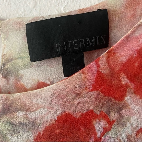 Intermix Charlie Floral Silk Pleated Tie Sleeve Blouse Exclusive by Intermix - Picture 5 of 6